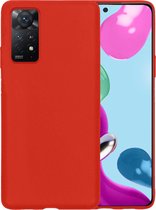 Hoesje Geschikt voor Xiaomi Redmi Note 11 Hoesje Siliconen Case - Hoes Geschikt voor Xiaomi Redmi Note 11 Hoes Siliconen - Rood