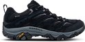 Zwarte Merrell wandelschoen met 'GORE-TEX' en 'Vibram' logo's.