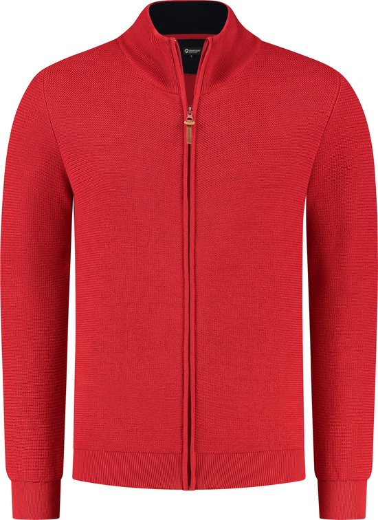 Travelin'Cardigan Lund Thin Knitted Cardigan Homme - Rouge - Taille M