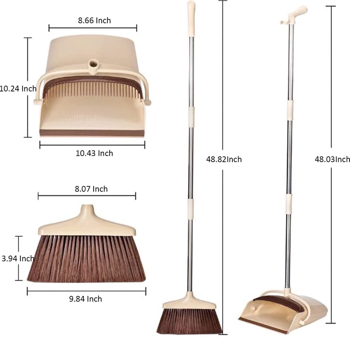 BoxedHome boxedhome broom and dustpan set household broom cleaning