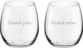 Drinkglas gegraveerd - 39cl - Grand-père & Grand-mère