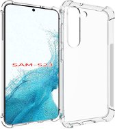 Samsung Galaxy S23 Hoesje - MobyDefend Transparante Shockproof TPU Gelcase - Verstevigde Hoeken - Volledig Doorzichtig - GSM Hoesje - Telefoonhoesje Geschikt Voor Samsung Galaxy S23