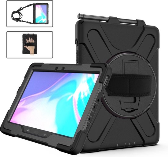 Étui pour tablette Samsung Galaxy Tab Active4 Pro de Cazy résistant aux chocs à 360 degrés - Zwart