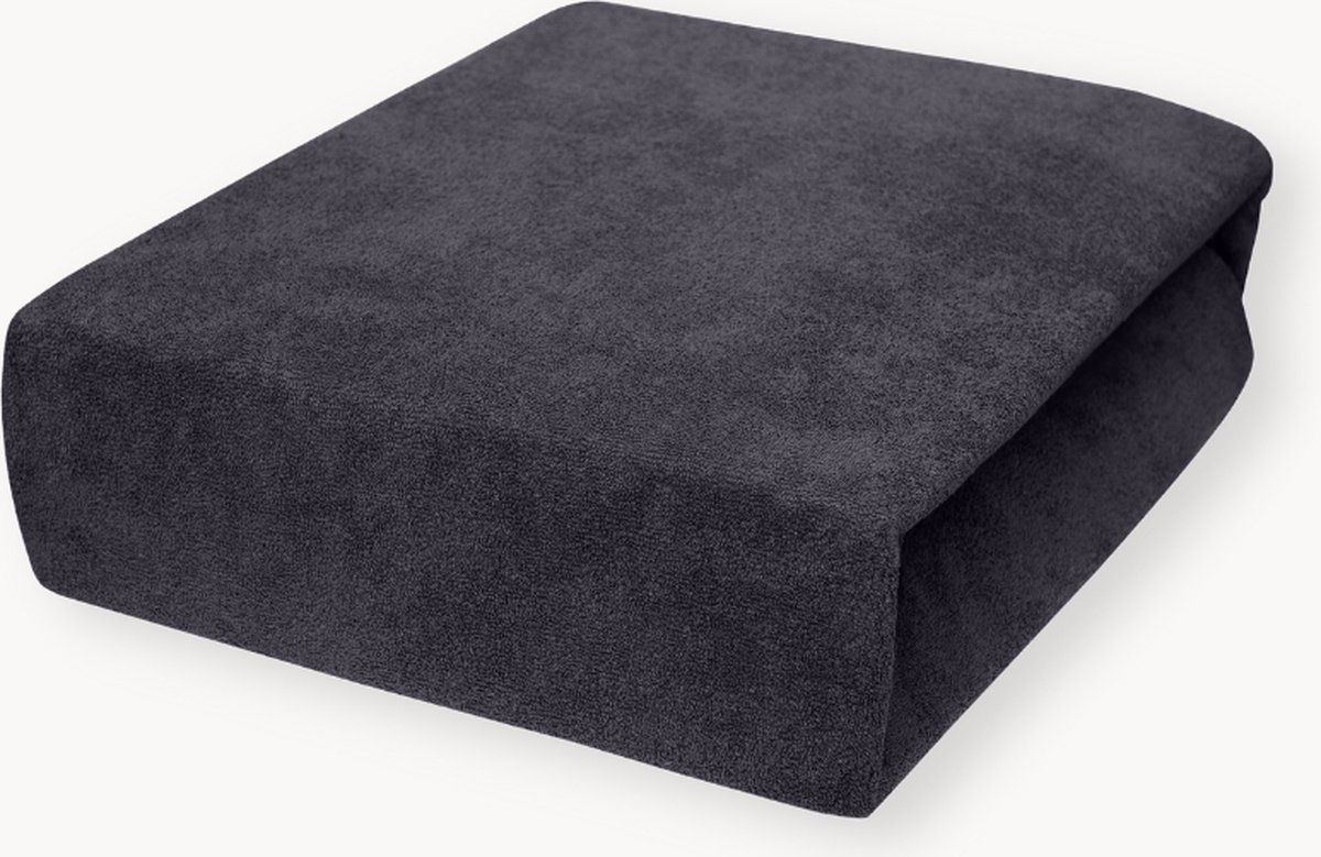 Y-NOT - Hoeslaken - Velvet Ash Grey - 90x200+30 cm - Donker Grijs