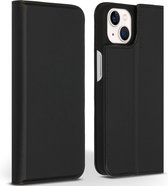 Accezz Hoesje Geschikt voor iPhone 13 Hoesje Met Pasjeshouder - Accezz Premium Leather Slim Bookcase - Zwart