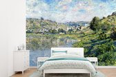 Behang - Fotobehang Landscape at Vetheuil - Schilderij van Claude Monet - Breedte 360 cm x hoogte 260 cm