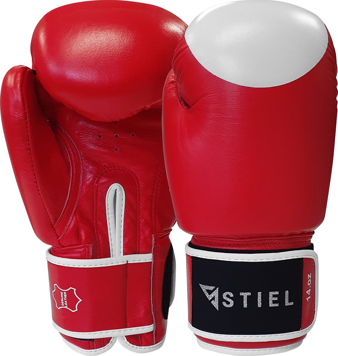 Stiel Pro Boxing Bokshandschoenen - met target - Rood - 14 oz.