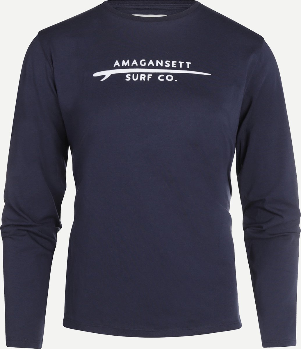 Amagansett Lente/Zomer 2023 T-shirt Surf Tee Longsleeve Vrouwen - Regular fit - Katoen - Blauw (XL)