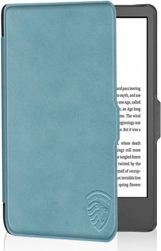 Lichtgewicht Hoesje Geschikt voor Kobo Clara 2E Slimfit Sleepcover - Book Case Hoes Cover - Aqua Blauw