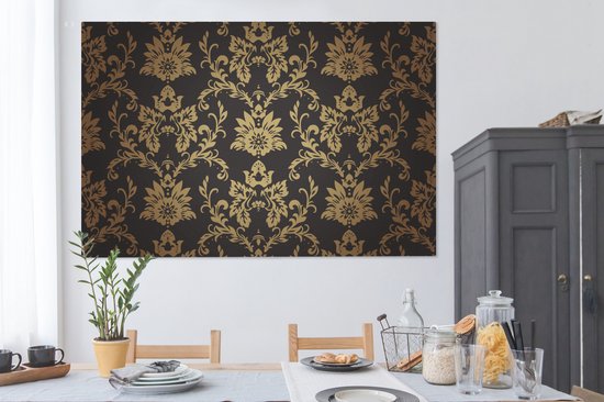 Toile Peinture Fleurs - Lumière - Vintage - 150x100 cm - Décoration murale