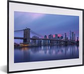 New York derrière le Bridge de Brooklyn 30x20 cm - petit