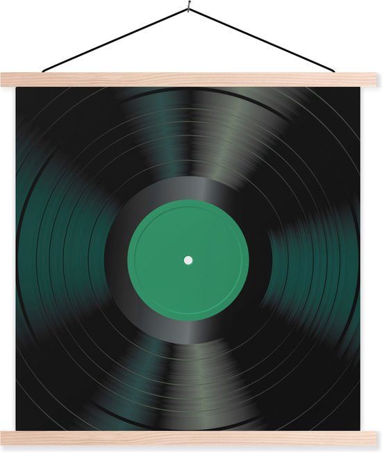 Posterhanger incl. Poster Schoolplaat Vinyl Plaat LP Retro Turquoise bol