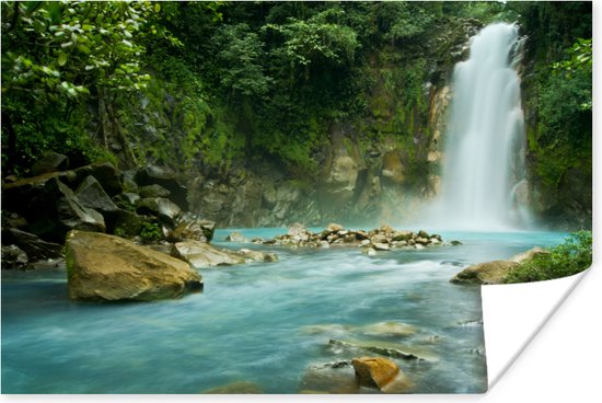 Rio Celeste waterval Poster - Foto print op Poster