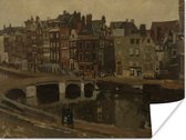 Le Rokin à Amsterdam - Peinture de George Hendrik Breitner Poster 40x30 cm - petit - Tirage photo sur Poster (décoration murale salon / chambre)