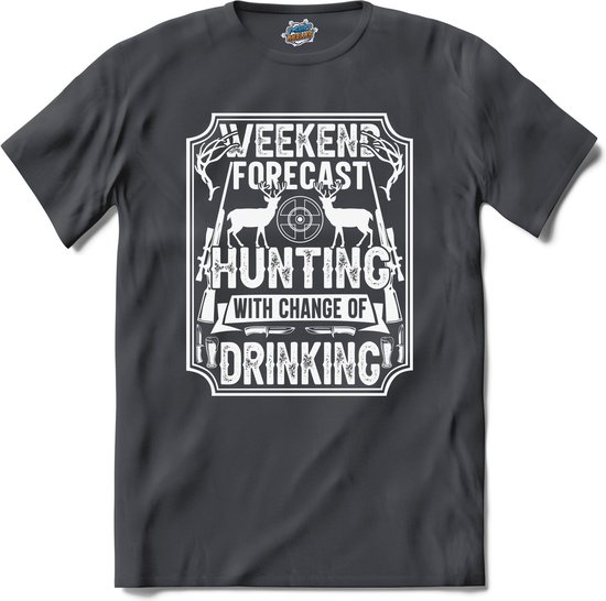 Weekend Hunting | Jagen - Hunting - Jacht - T-Shirt - Unisex - Mouse Grey - Maat 3XL