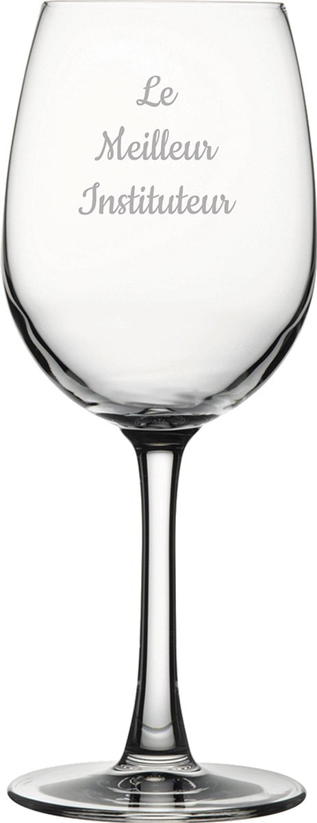 Witte wijnglas gegraveerd - 36cl - Le Meilleur Instituteur