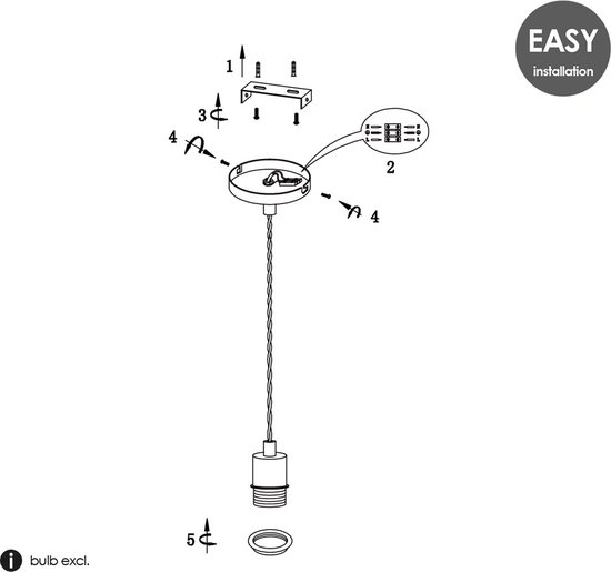 Home Sweet Home Moderne hanglamp Armis voor lampenkap | lichtarmatuur