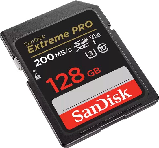 SANDISK Extreme Pro - SDXC - 128GB - 200/90 mb/s - V30