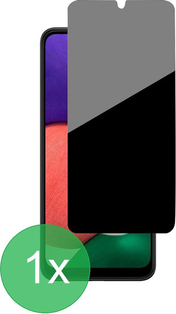 Privacy Screenprotector Glasplaatje Geschikt voor: Samsung Galaxy A22 5G - 1x - screen protector - volledige glas - bescherming - beschermglas - Anti Spy - ZT Accessoires