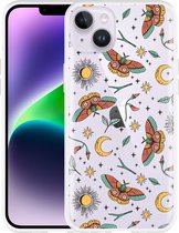 Geschikt voor Apple iPhone 14 Plus Hoesje Magisch Patroon - Designed by Cazy