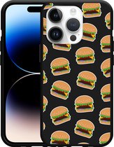 Geschikt voor Apple iPhone 14 Pro Hoesje Zwart Burgers - Designed by Cazy