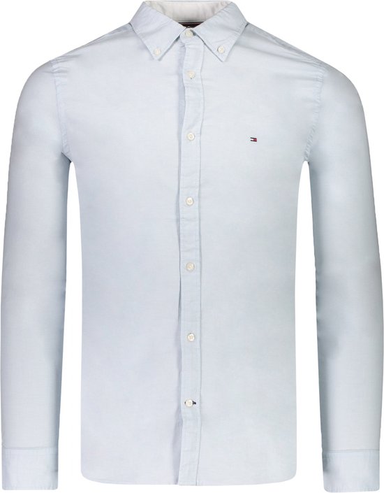 Hemden lange mouw blauw Tommy Hilfiger