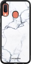 Coque Samsung Galaxy A20e - Gris marbre - Grijs - Coque rigide TPU Zwart - Marbre - Casimoda