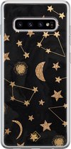 Casimoda® hoesje - Geschikt voor Samsung S10 - Counting The Stars - Backcover - Siliconen/TPU - Zwart