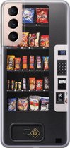 Casimoda® hoesje - Geschikt voor Samsung S21 - Snoepautomaat - Backcover - Siliconen/TPU - Zwart