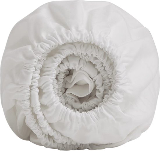 Yumeko Hoeslaken coton Tencel™ blanc 180x200x30