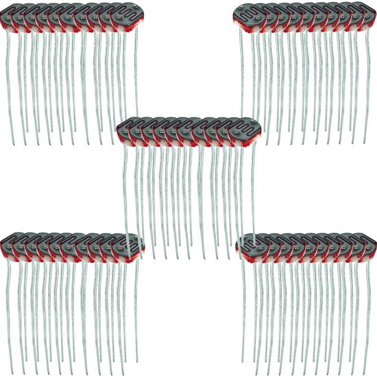 Foto: Azdelivery 5 x set van 10 lichtgevoelige diodes 150v 5mm ldr5528 gl5528 5528 compatibel met arduino inclusief e book 