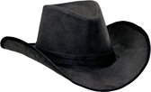 Widmann - Cowboy & Cowgirl Kostuum - Cowboyhoed Maik Suede Zwart - Zwart - Carnavalskleding - Verkleedkleding