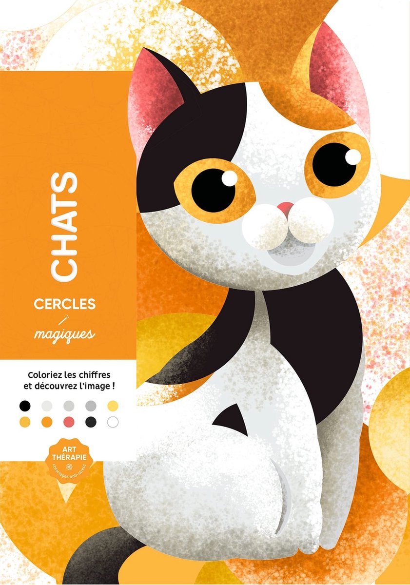 Disney Chats Cercles Magiques - Kleuren op nummer Kleurboek voor volwassenen