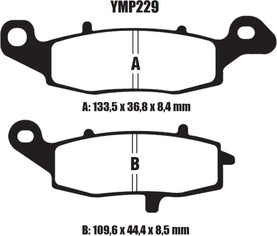 Motor remblokken linker voorzijde Suzuki DL 1000 V-Strom 2002 - 2010 DL1000 YMP229 remblok rem links voor