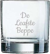 Gegraveerde Whiskeyglas 38cl De Leafste Beppe