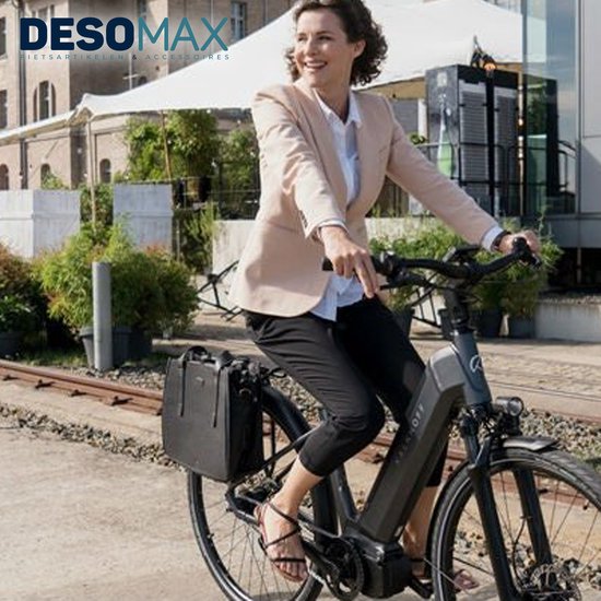 DesoMax all in one Fietszadel Comfortabel Gel Zadel - Unisex - Zadelvering – Ergonomisch Design - Zwart - DesoMax