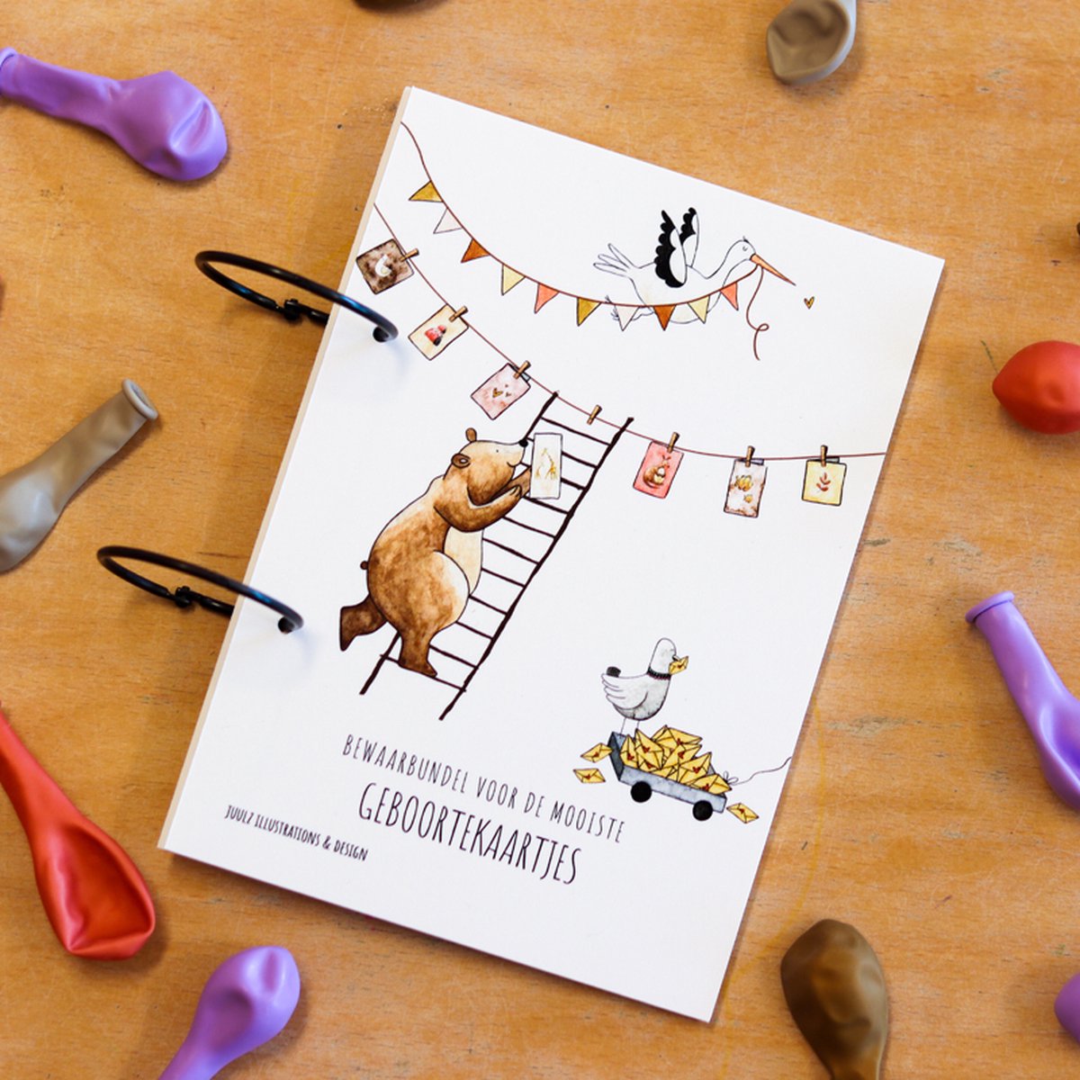 Goedkoopste Juulz Illustrations - bewaarbundel geboortekaarten - kraamcadeau - geboortekaartjes bewaren - bewaarbundel
