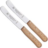 RÖR Solingen Couteau à déjeuner Buckels - Lame 11,5 cm - Bois de hêtre - 2 pièces