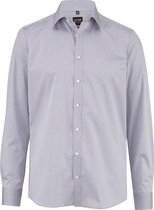 OLYMP Level 5 body fit overhemd - grijs - Strijkvriendelijk - Boordmaat: 40