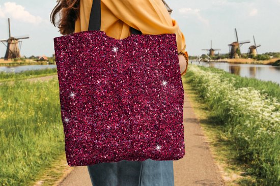 MuchoWow® Sac bandoulière - Sac de plage - Big Shopper - Sac shopping - Grenat - Structure - Signe du zodiaque - Motifs - 45x45 cm - Sac en coton