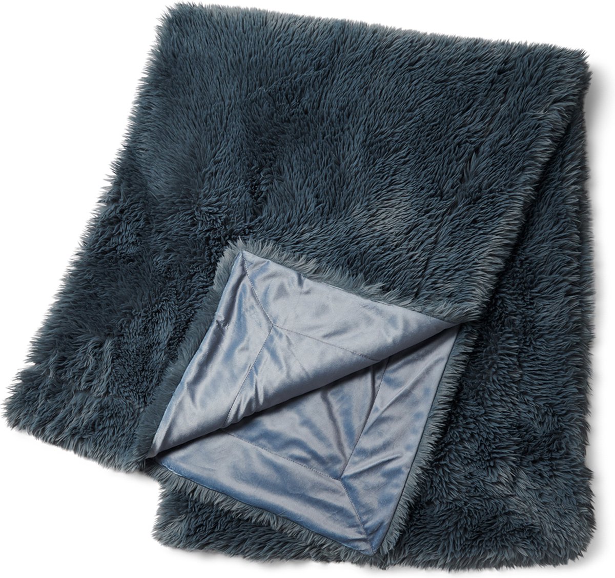 Riviera Maison Plaids faux fur Fall Faux Fur Throw Blauw 170x130
