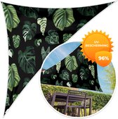 MuchoWow® - Schaduwdoek - Patronen - Bladeren - Planten - 96% UV-bestendig - Hoogwaardig polyester - Zonnedoek - Weerbestendig - Tuin - Tarp - 300x300 cm