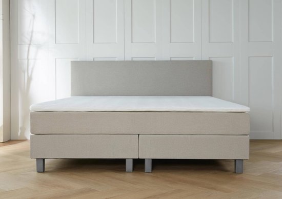 Boxspring Florence - 160x200 - Beige - met gratis topper! | bol.com