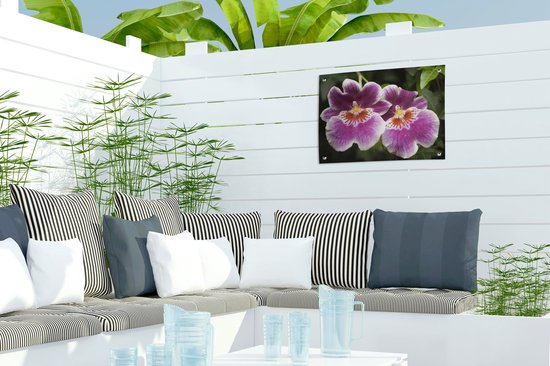 Décoration de Jardin Orchidée sauvage - 40x30 cm - Toile de jardin
