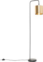QAZQA lofty - Lampadaire Moderne | Lampadaire - 1 lumière - H 140 cm - Or/ laiton - Salon | Chambre à coucher | Cuisine