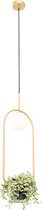 QAZQA isabella - Art Deco Hanglamp - 1 lichts - L 25 cm - Goud/messing - Woonkamer | Slaapkamer | Keuken
