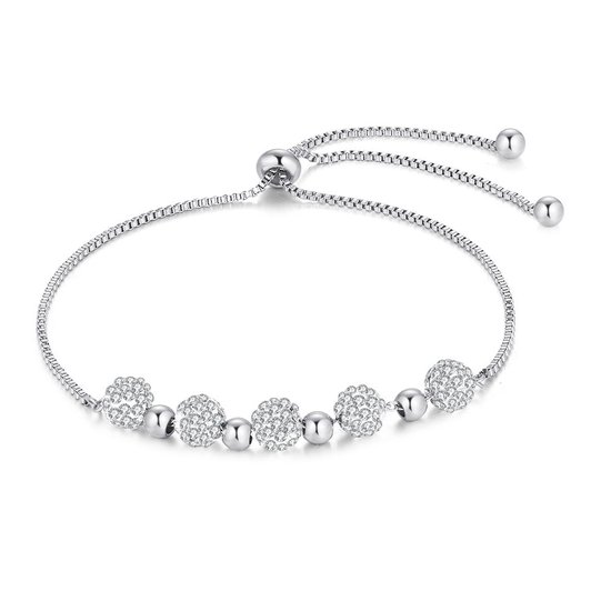 Kristallen handharnas armband dames goud en zilver - 2 stuks set
