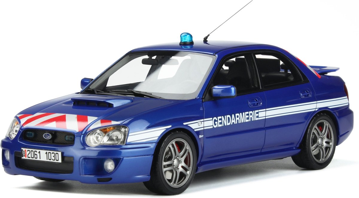 Otto Mobile Subaru Impreza STX WRI Gendarmerie 2006 Blauw 1:18