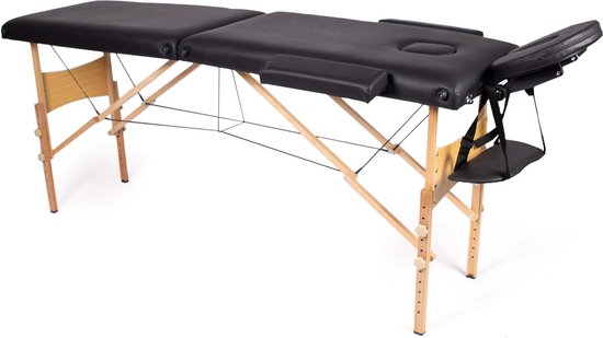 Foto: Dunimed massagetafel houten frame inklapbaar 