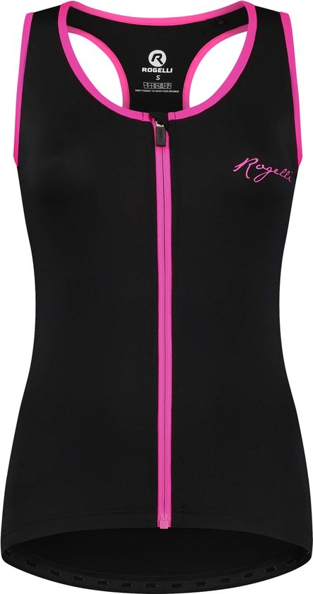 Débardeur Rogelli Femme Abbey - Noir / Rose Fluor - Taille M